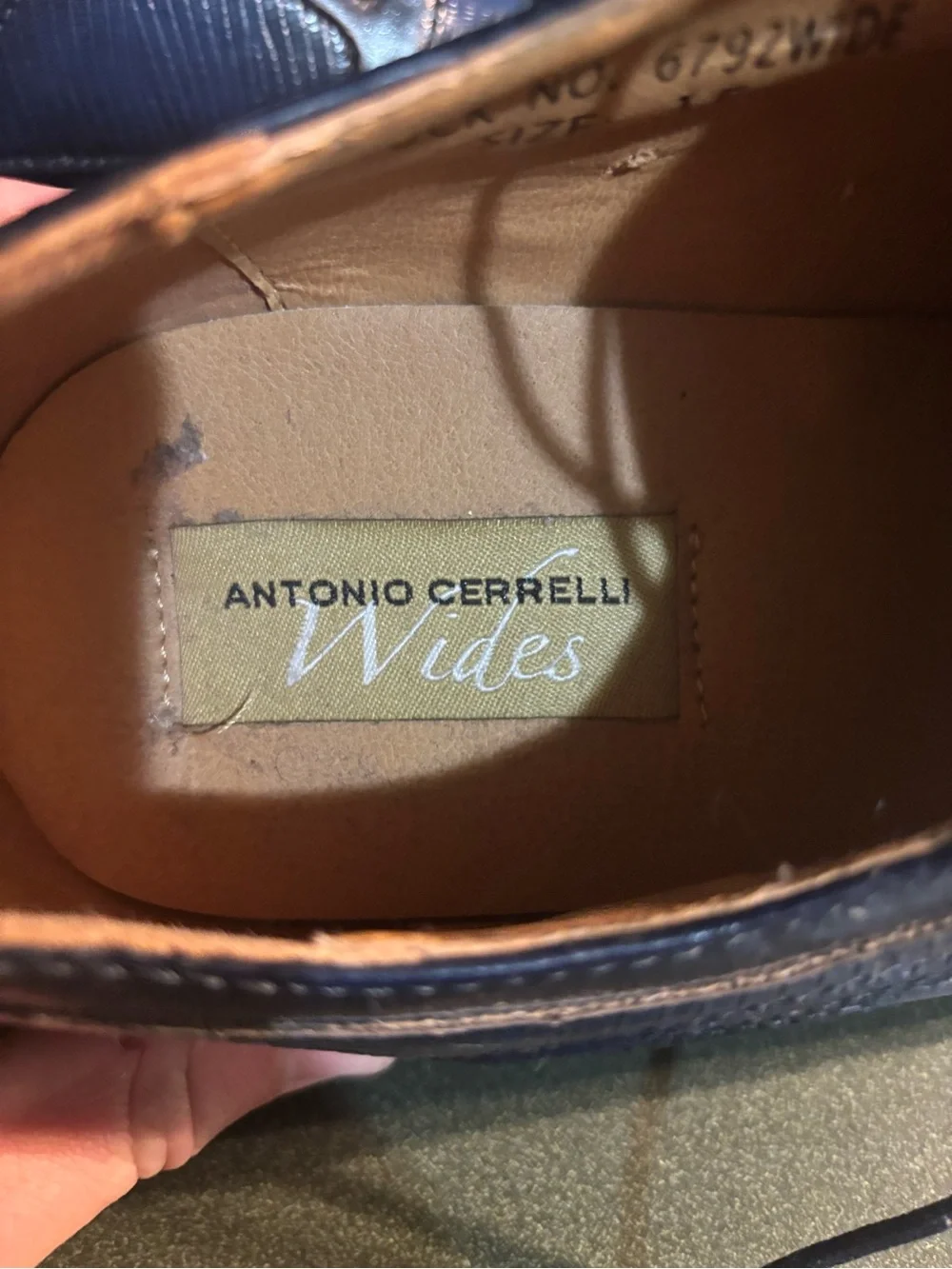 Men Dress Shoes Sq Toe Tie, Brand New NAVY & BLACK ANTONIO CERRELLI 6792 SZ 15W
